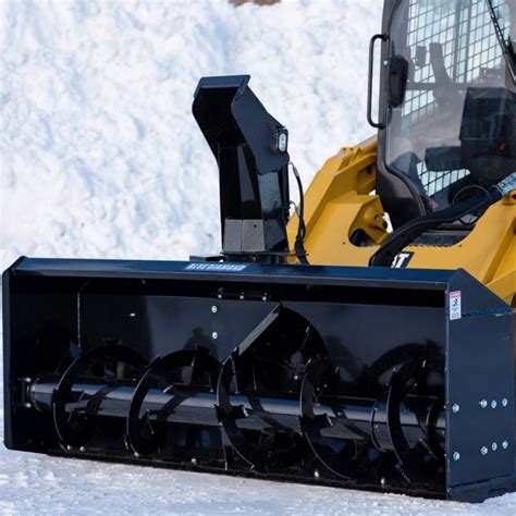 24 snow blowers in skid steer bucket|skid steer mounted snow blowers.